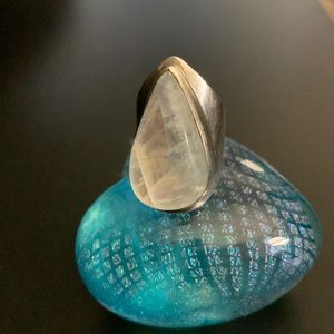 Sterling Silver & Genuine Moonstone Ring